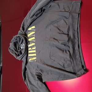 Nirvana hooded sweater grey cotton/polyester xl